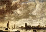 View of the Merwede before Dordrecht sdg GOYEN, Jan van